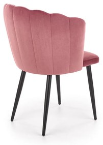 Scaun de bucaterie Bernita, roz/negru