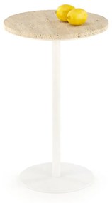 Masa de cafea Traverso S travertin/alb ø35/h56 cm