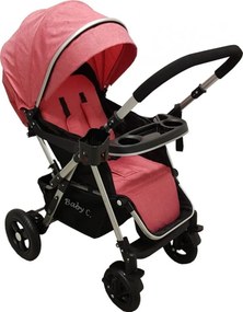 Carucior nou nascuti 2 in 1 BABY CARE™ PRO 511, Cadru aluminiu, Maner reversibil, Spatar reglabil in 5 trepte, Amortizoare, Plasa insecte, Frana