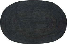 vidaXL Covoare de zonă Oval Negru 205 x 305 cm Iută