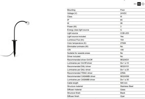Stalp LED cu tarus iluminat exterior IP65 CUCA H-30cm
