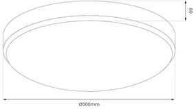 Plafonieră LED MAYA, 36W, 230V, Ø 50 cm, negru