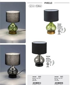 Veioza/Lampa de masa decorativa Pirelo fumuriu