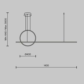 Lustra LED suspendata design geometric Halo alama