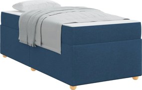vidaXL Cadru de pat cu saltea albastru 80 x 200 cm țesătură