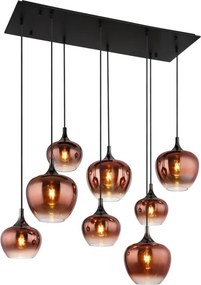 Globo 15548-8HG - Candelabru suspendat pe cablu MAXY 8xE27/40W/230V, cu finisaj cupru