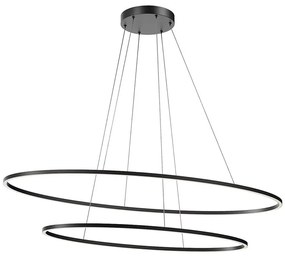 Redo 01-3343 - Lustră LED dimabilă LEO, suspendată pe cablu, 115 W, 230 V, neagră