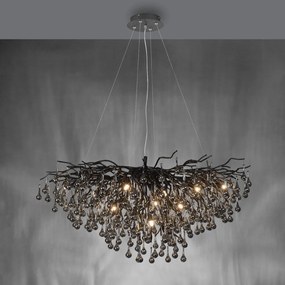 Lustra suspendata design magnific ICICLE negru, 50x100cm