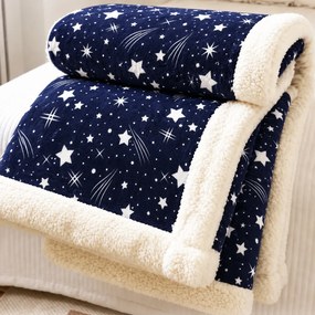 Pătură pufoasă cu blăniță, groasă 2.3 kg, 200x230 cm, PMB01