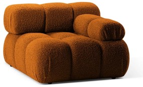 Modul pentru canapea modulară portocaliu cu tapițerie din țesătură bouclé (cu colț pe partea dreaptă) Bellis – Micadoni Home