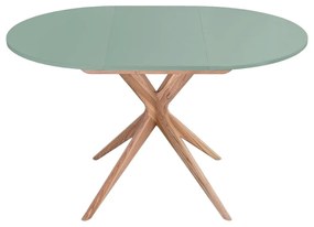 Masă de dining rotundă extensibilă cu blat suplimentar ø 90 cm Jubi – Ragaba