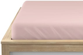 Cearceaf cu elastic din microfibra roz antic 180 x 200 cm