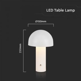 Lampă de birou LED reglabilă, reîncărcabilă, 1W, 5V, 3000-6000K, 1800 mAh, albă