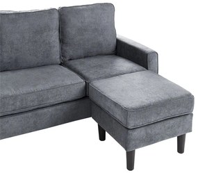 Canapea 3 locuri Arran (gri închis) (cu taburete) . 1008540
