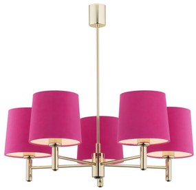 Argon 2089 - Pendul PONTE 5xE27/15W/230V alama/rozé