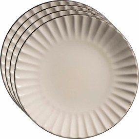 Mäser Set de farfurii de desert 4 bucăți OSITA – 20 cm, crem