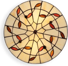 BRILAGI - Tiffany lampă de tavan cu vitralii FOLIA 2xE27/60W/230V Ø 40 cm