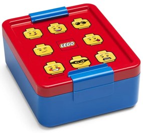 Cutie pentru gustare cu capac roşu LEGO® Iconic, albastru