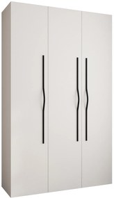 Dulap de haine 150 cm Carmela 40-2 (alb + Negru). 1126565