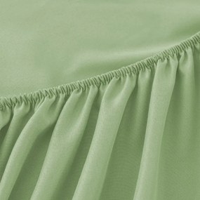 Cearsaf din microfibra MICROVELLE verde deschis 180x200 cm
