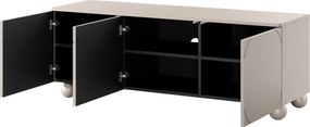 Comodă TV cu 3 uși Sonatia II 150 cm cu picioare sferice - casmir