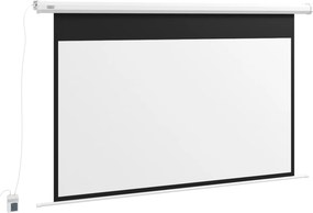 Ecran de Proiectie Motorizat de 84 de inci, 4K HD 16:9, cu Doua Telecomenzi pentru Interior/Exterior 215x8x140cm HOMCOM | Aosom Romania