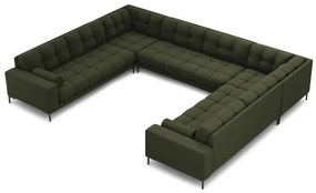 Coltar 9 locuri Bali tapitat/picioare negre – L327 x l256 x h75