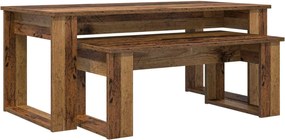 vidaXL Set de măsuțe de cafea 2 pcs Lemn vechi Lemn compozit