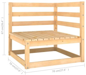 Set mobilier de gradina, 9 piese, cu perne, lemn masiv de pin Maro, 1, Da