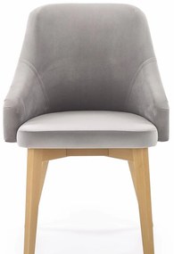 Scaun Toledo 2 velvet gri/stejar miere Solo 265
