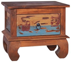 289056 vidaXL Noptieră, 45x35x40 cm, lemn de tec reciclat