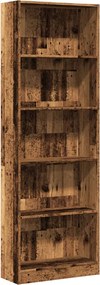 vidaXL Bibliotecă, lemn vechi, 60x24x176 cm, lemn prelucrat