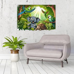 Tablou - Animăluțe vesele (90x60 cm)