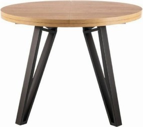 Masa rotunda 100 GALAXY, stejar artisan/negru, PAL laminat/metal