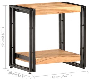 Masa laterala, 40 x 30 x 40 cm, lemn masiv de acacia 1, lemn masiv de acacia