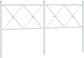 vidaXL Tăblie de pat de schimb metalică, alb, 160 cm