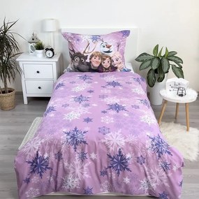 Disney Regatul de gheață Pink-purple set de pat 140×200cm, 70×90 cm