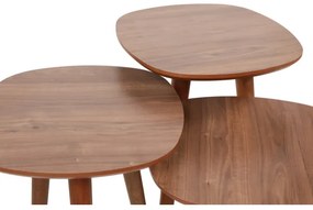 SET 3x măsuță laterală TYN maro