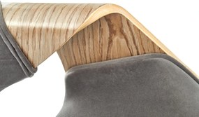 Scaun K396 material catifea gri stejar