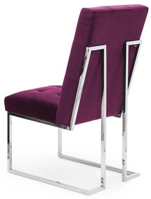 Scaun tapitat Pierre burgundy/silver - H97 cm