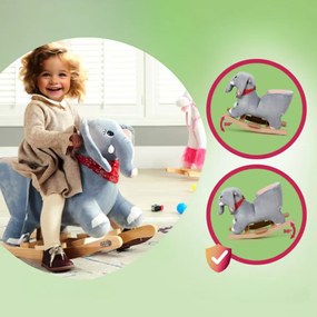 Jucărie balansoar elefant VICTOR cu centură de siguranță, gri Spielwerk