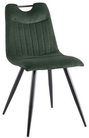 Scaun tapitat Orfe Sztruks – Verde/Negru