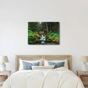 Tablou cu pârău în pădure (70x50 cm)