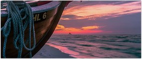 Tablou -Barcă la mal (120x50 cm)