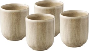 Cești bej 4 buc. din gresie ceramică 360 ml Viola – House Nordic