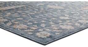 Covor din viscoză Universal Vintage Flowers, 120 x 170 cm, albastru