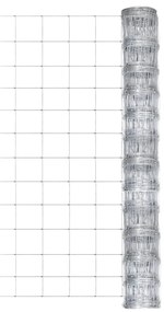 Gard de gradina, argintiu, 50x1,25 m, otel zincat 50 x 1.25 m, 13 wires (1.55 mm), 30 cm, 1