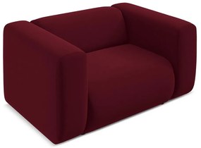 Fotoliu burgundy cu tapițerie din catifea Ekahi – Makamii