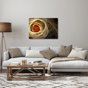 Tablou pe sticlă - Trandafiri abstracți în culori aprinse (70x50 cm)
