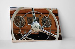 Tablou canvas : Volanul unui Mercedes clasic